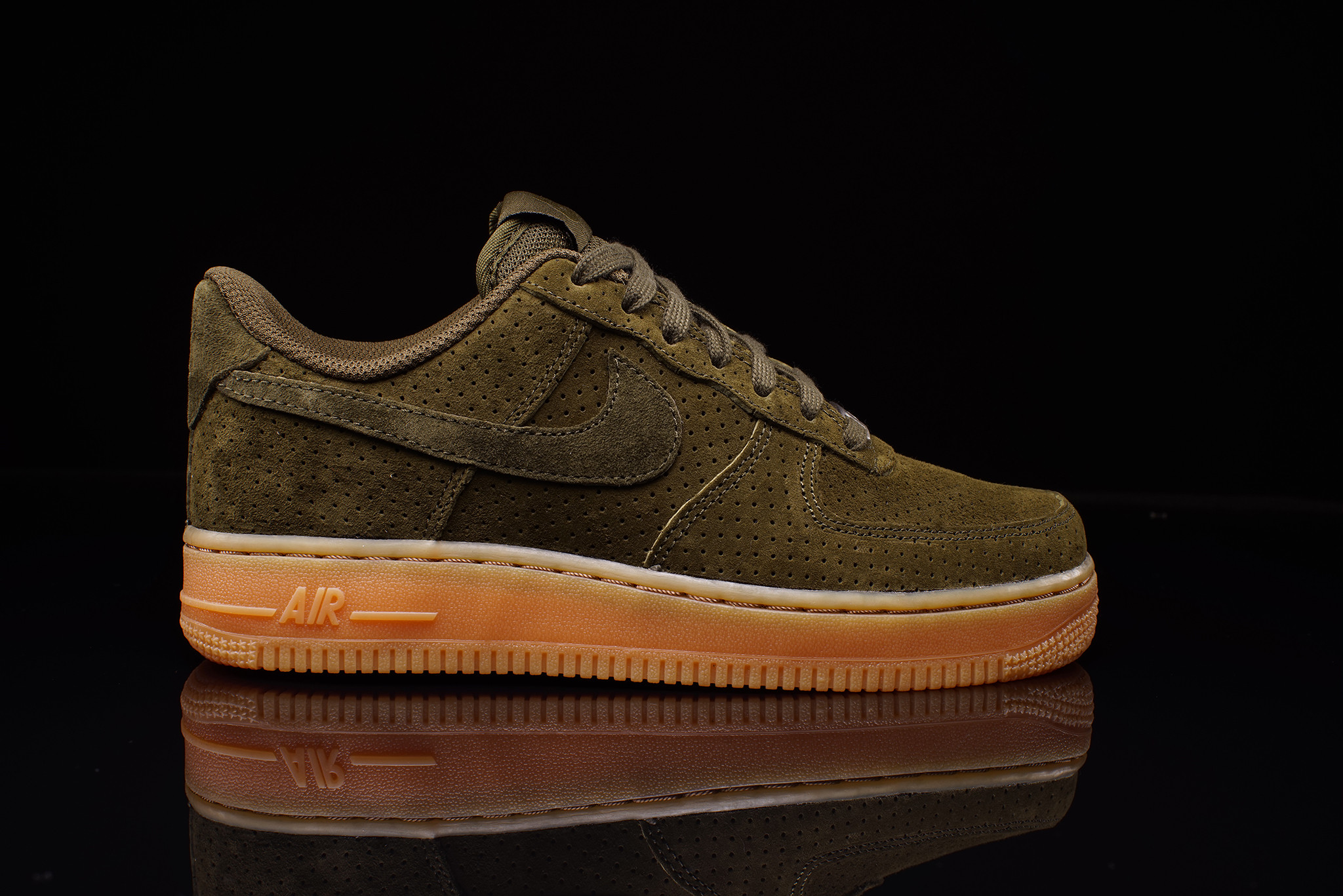 green suede nike air force 1