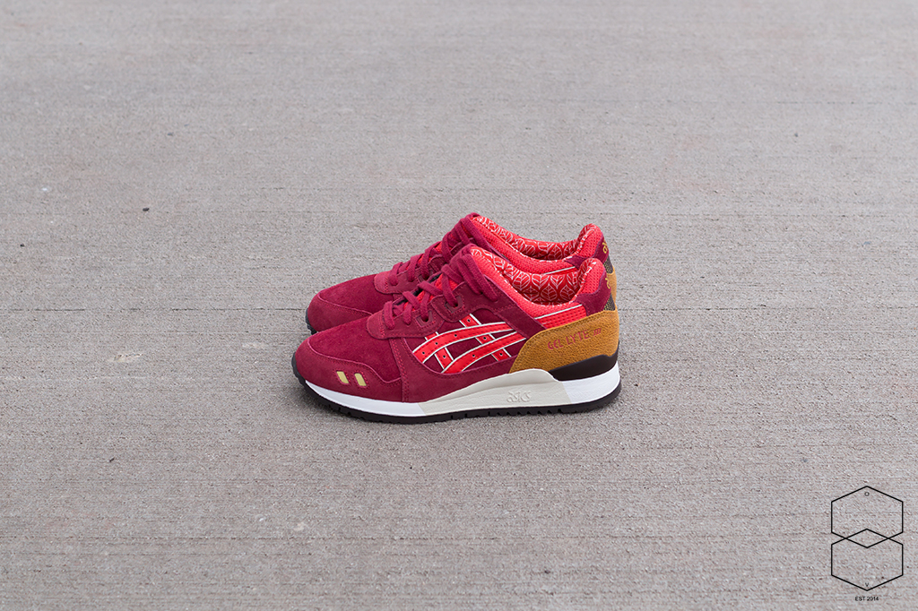 asics gel lyte iii red and grey