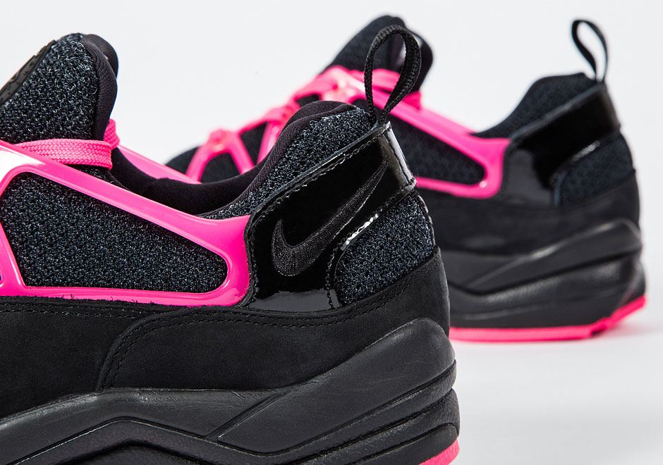 nike huarache black pink orange