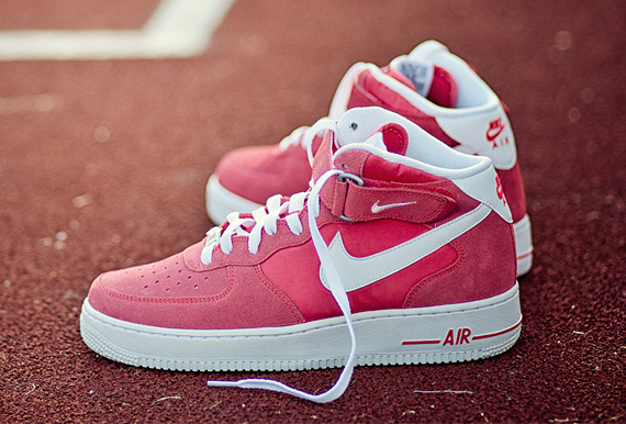 nike air force 1 mid all red