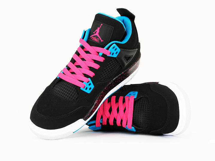 black and pink jordan 4