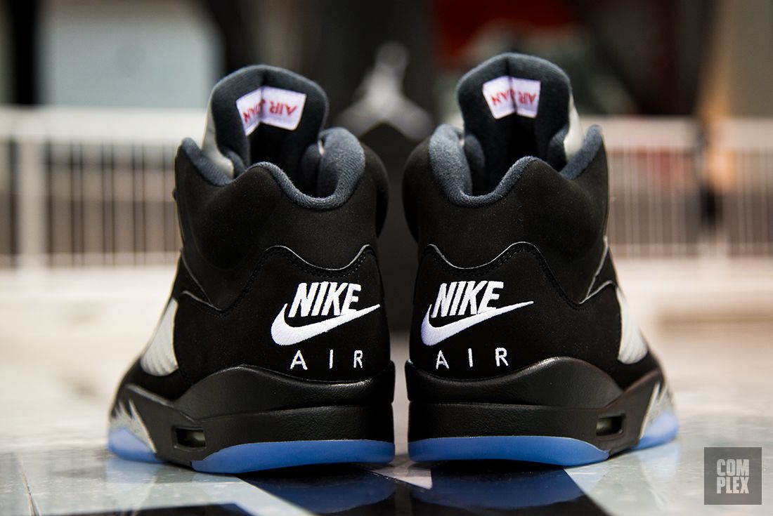 jordan 5 black metallic