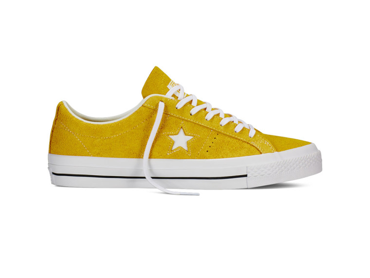 converse one star hairy suede yellow