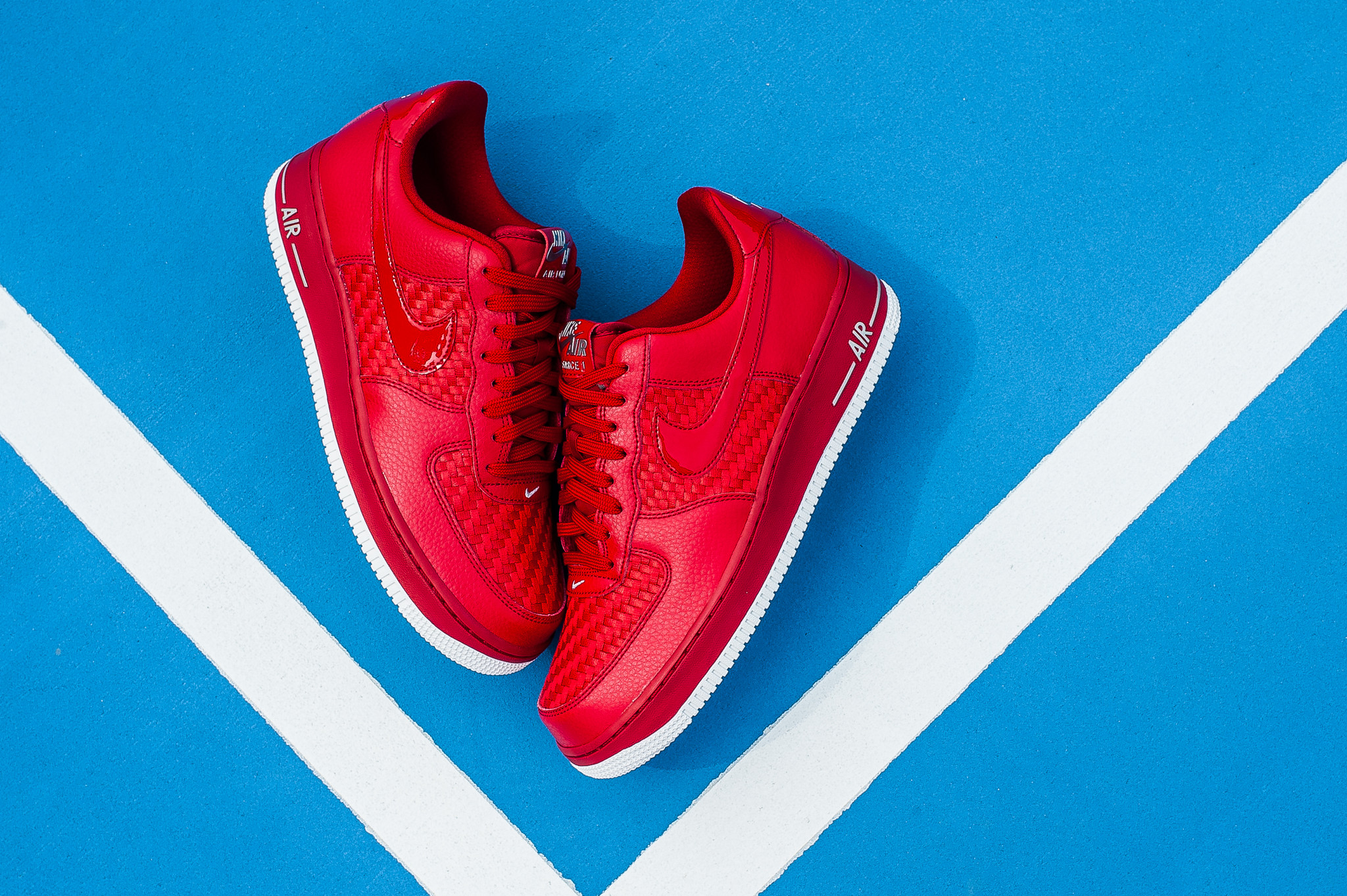 shiny red air force 1