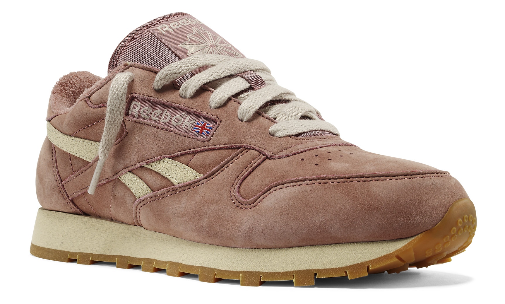 reebok classic leather ess sneakers in pink
