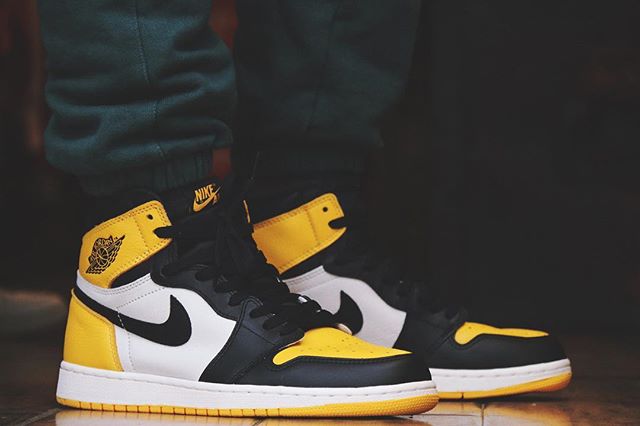 black and yellow jordan 1 outfit