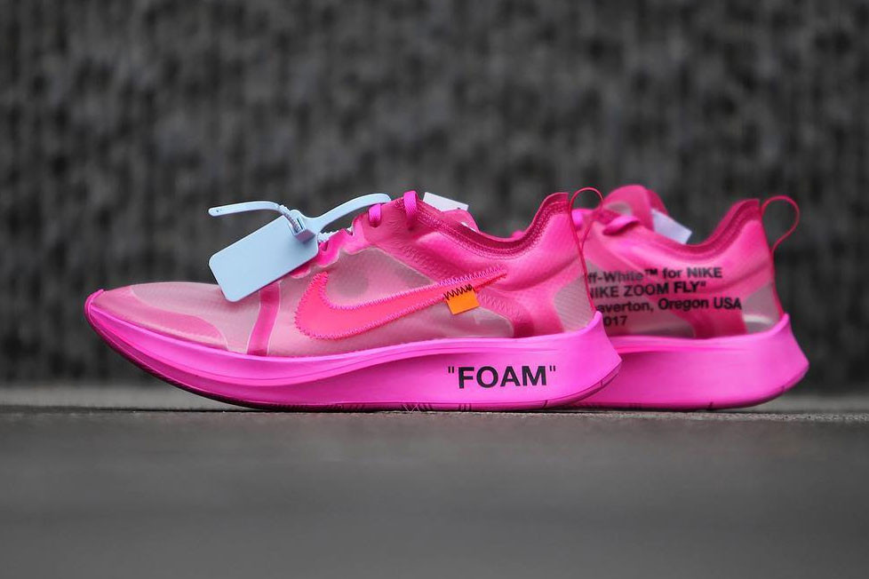 nike zoom pink off white