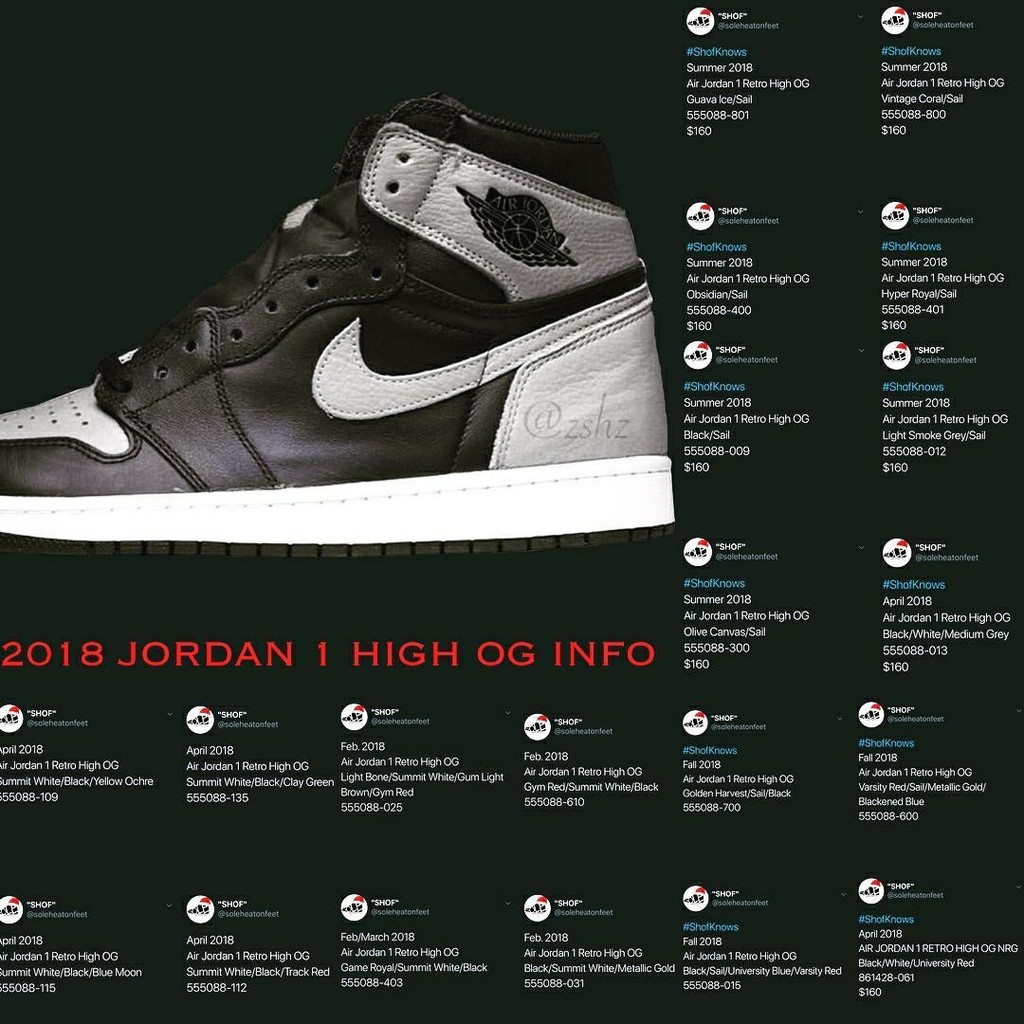 2018 jordan 1 releases