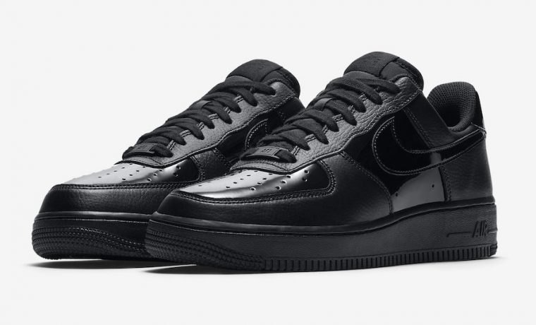 black leather air force 1