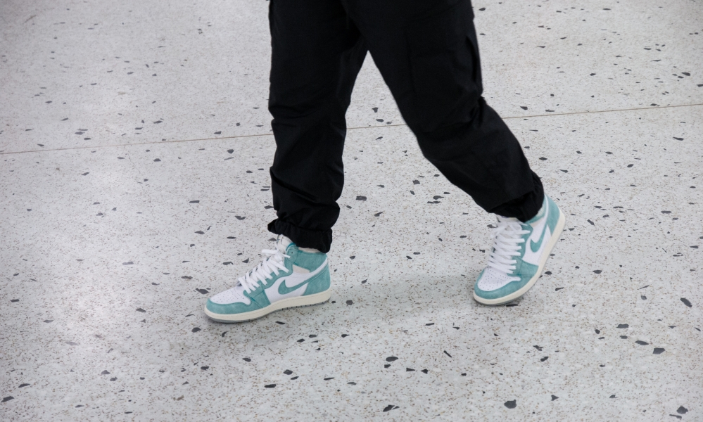 turbo green jordan 1 on feet