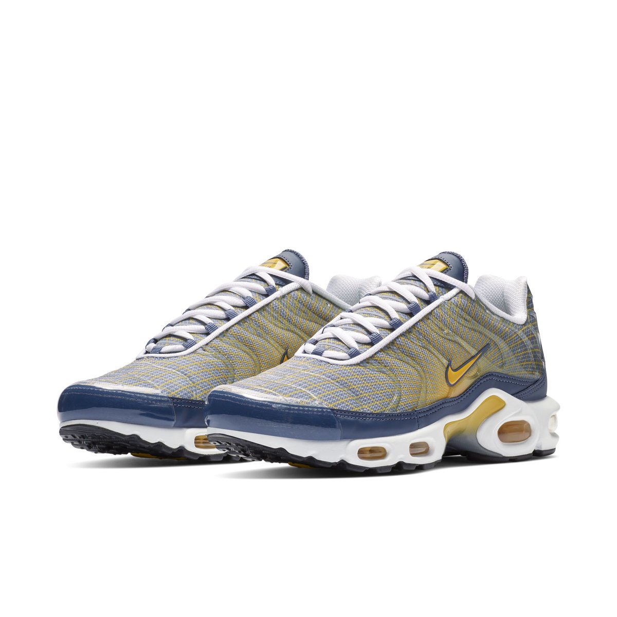 nike air max plus og steel spun yellow & white