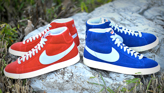 nike blazers red and blue