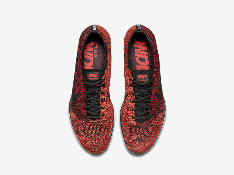 red flyknit racer