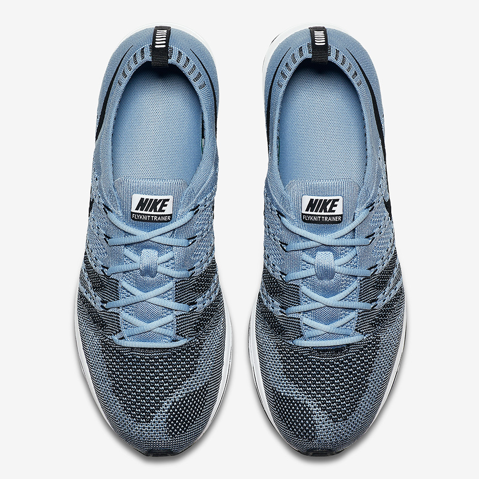 nike flyknit trainer bleu