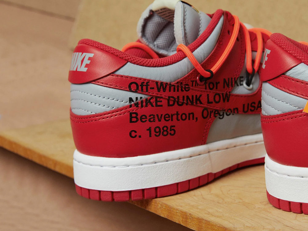 off white nike dunk red