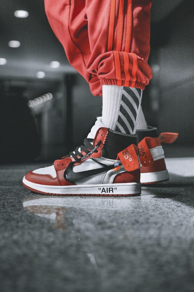 off white jordan 1 white on feet