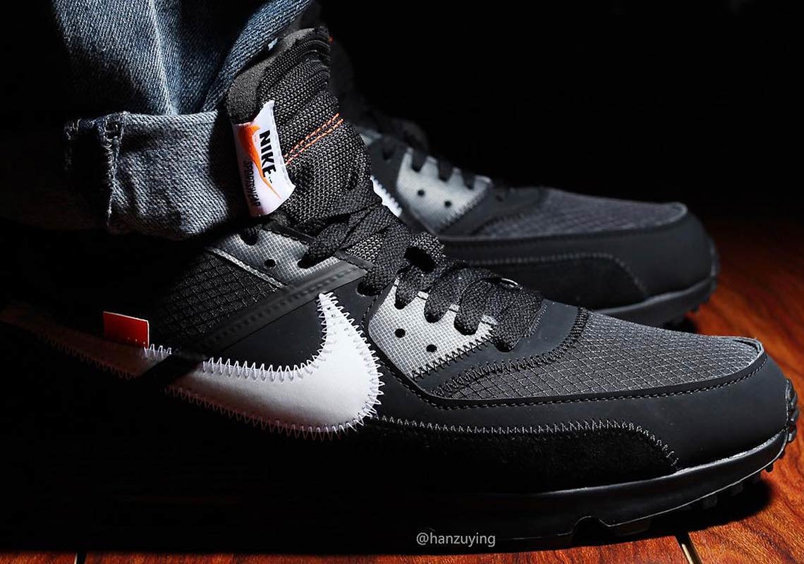 off white air max 90 black release