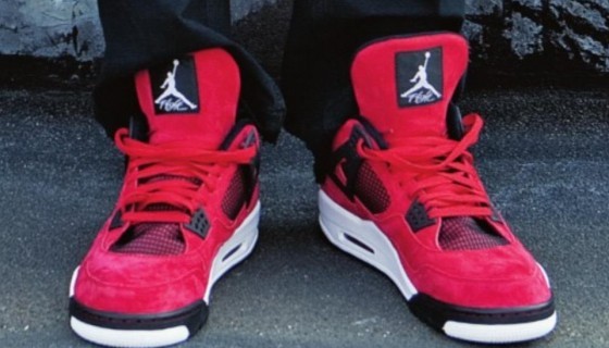 jordan 4 red suede