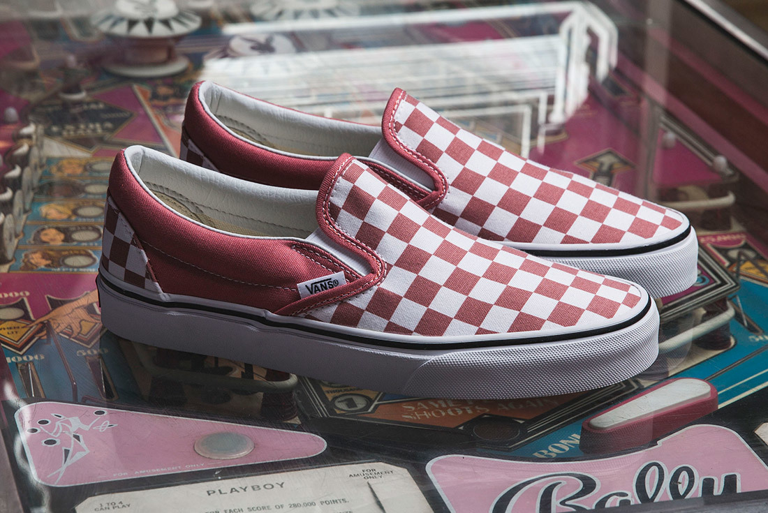 checkered vans faded