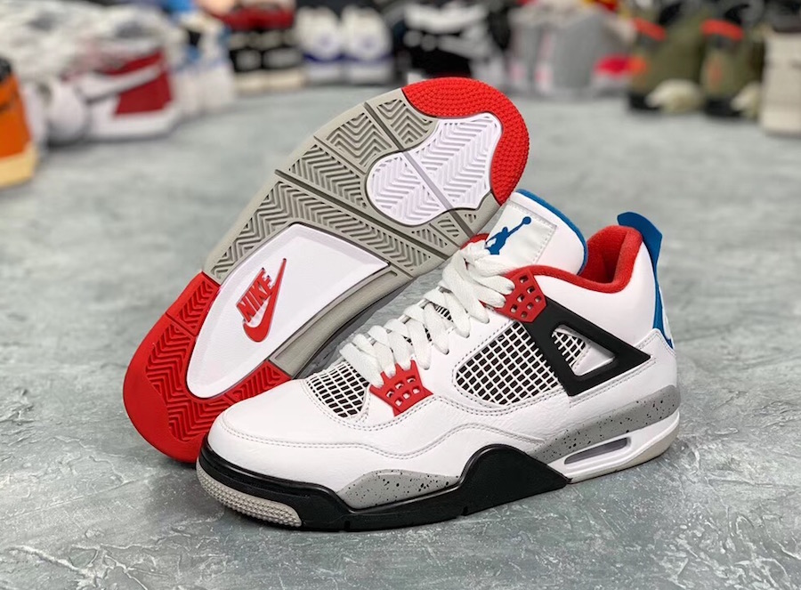 jordan 4 white blue and red