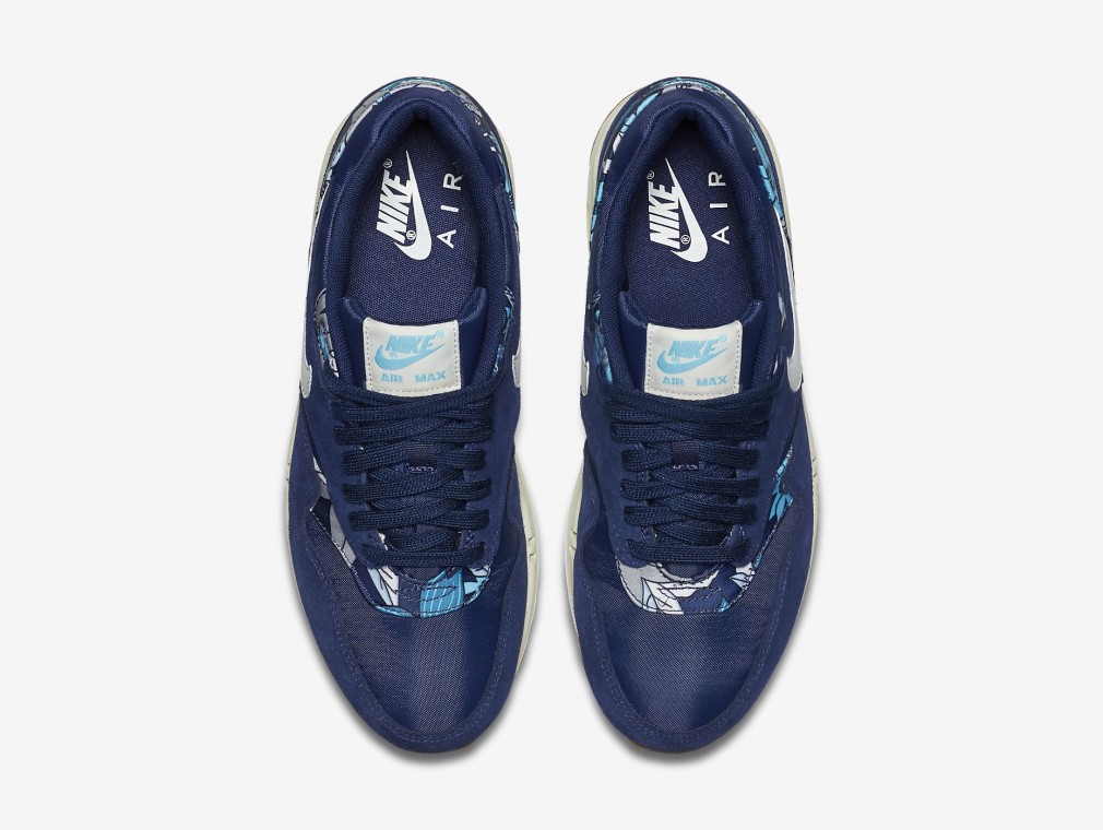 528898-401 Nike Air Max 1 Print Aloha' Navy Blue - Disponible