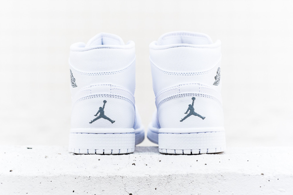 Air Jordan 1 Mid - White/Cool Grey-White