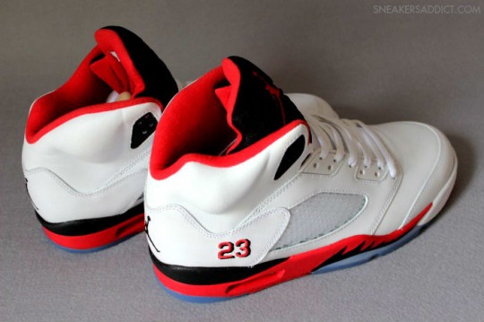 Air Jordan 5 Fire Red White Black 3