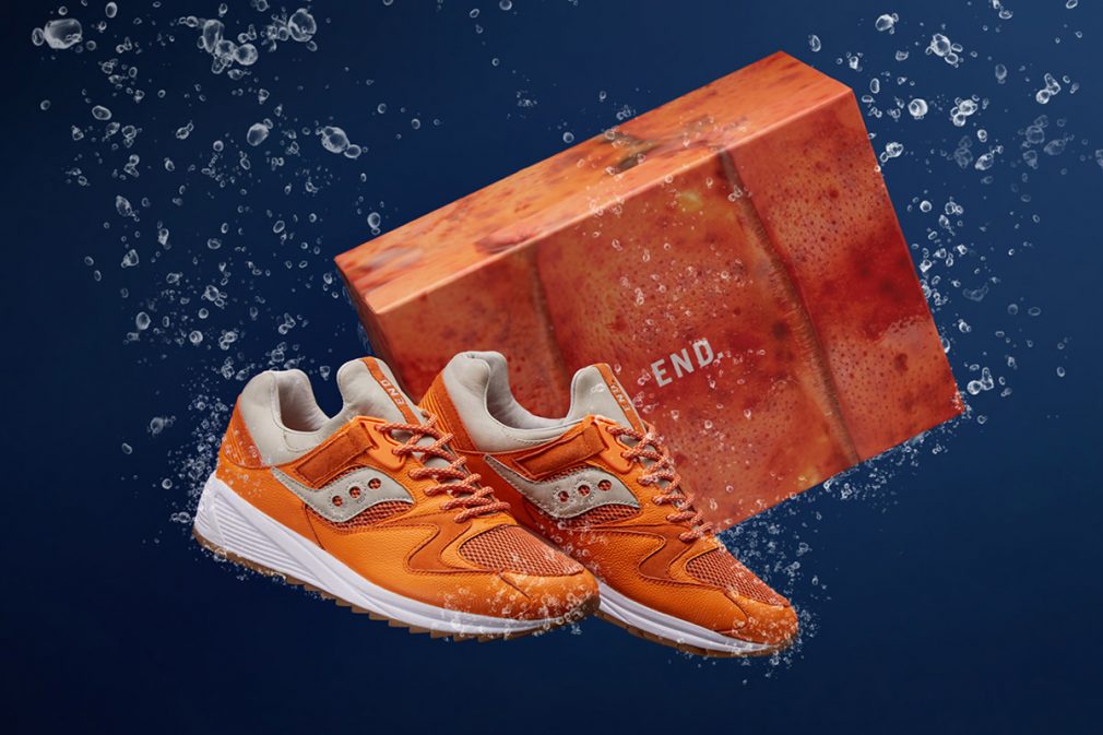 END x Saucony Grid 8500 Lobster 