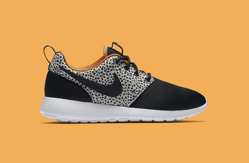 nike roshe orange and black