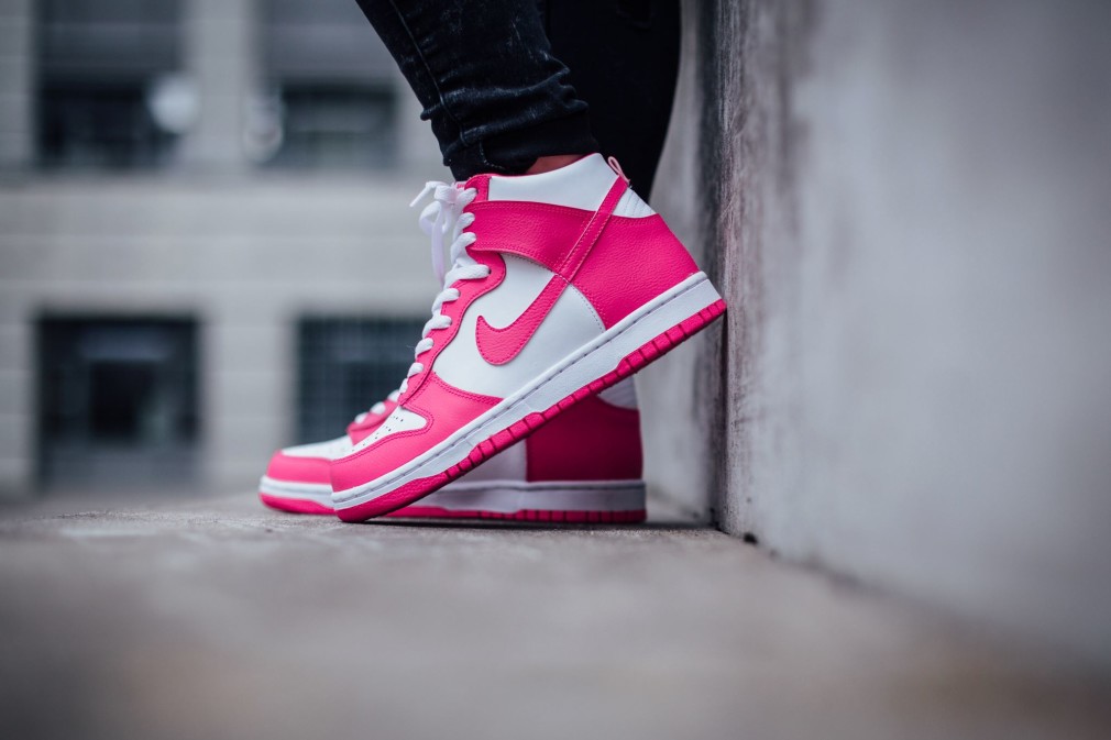 Nike Dunk High White:Pink Pow 308319-127