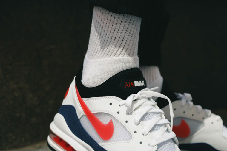 Nike Air Max 93 OG Flame Red on feet