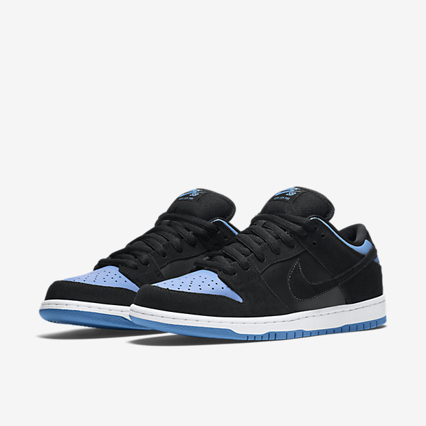 nike sb dunk low black university blue