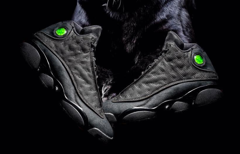 jordan 13 cat black