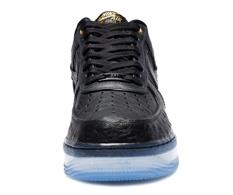 air force 1 black ostrich
