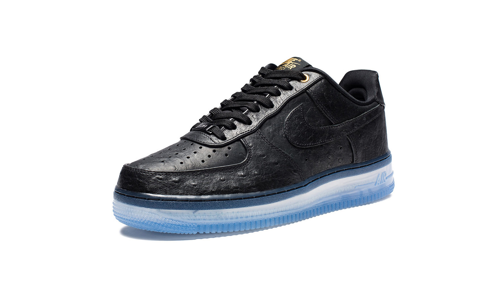 air force 1 black ostrich