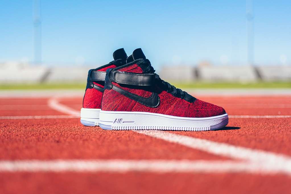 nike air force 1 ultra flyknit mid red black