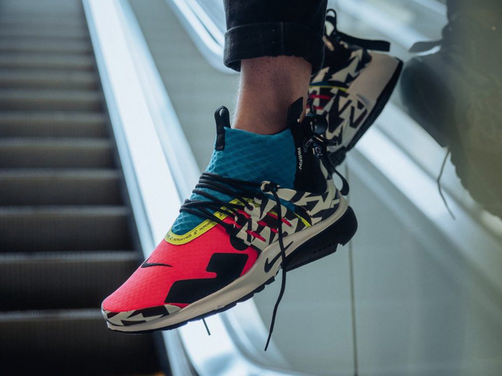nike air presto x acronym on feet