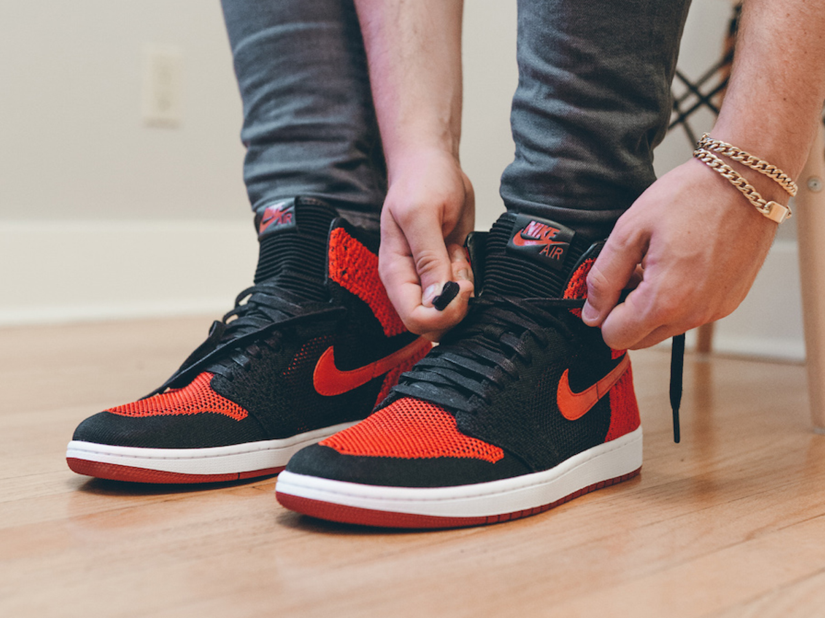 air jordan 1 bred flyknit