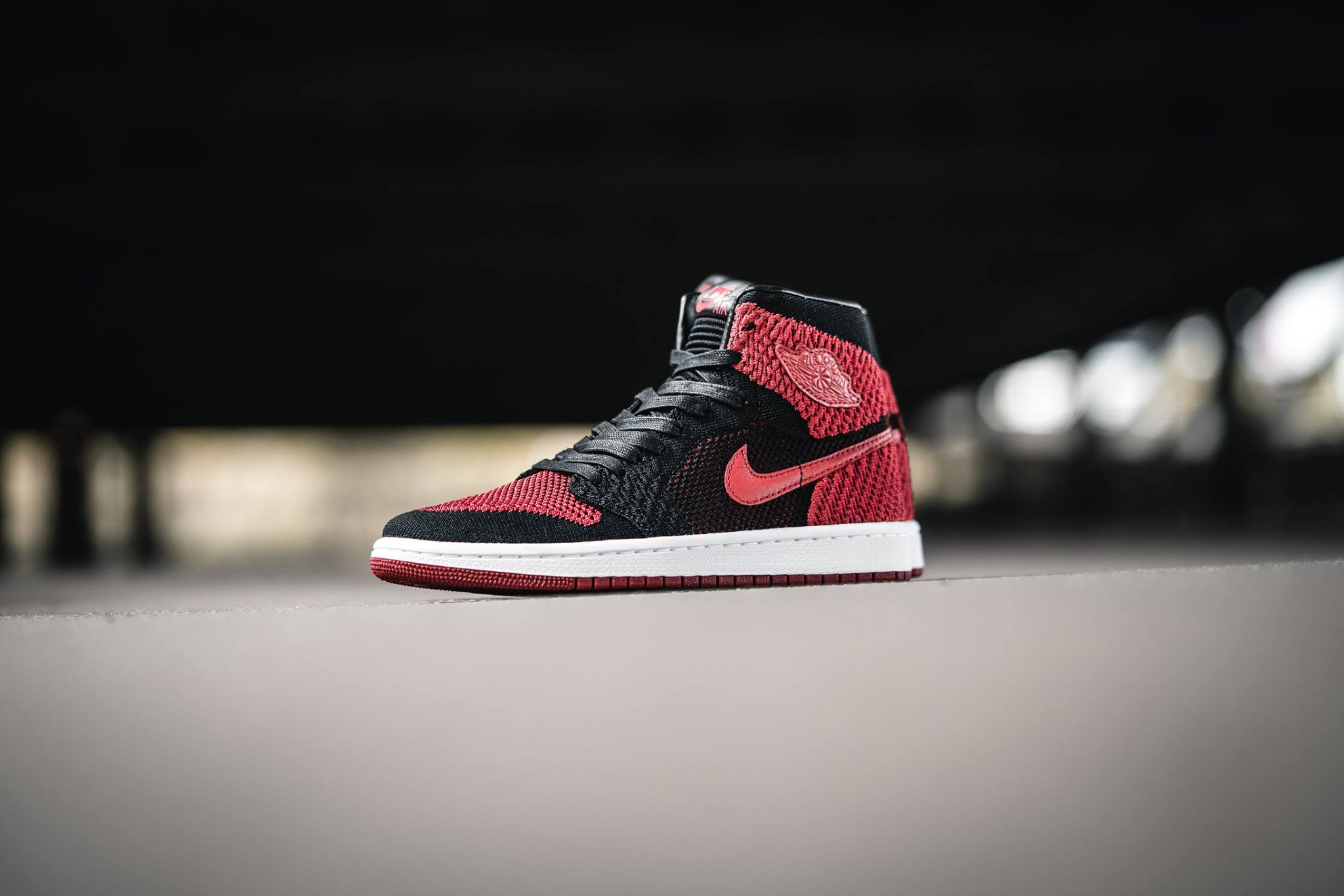 air jordan 1 bred flyknit