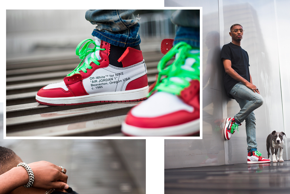 Off White Jordan 1 On Feet