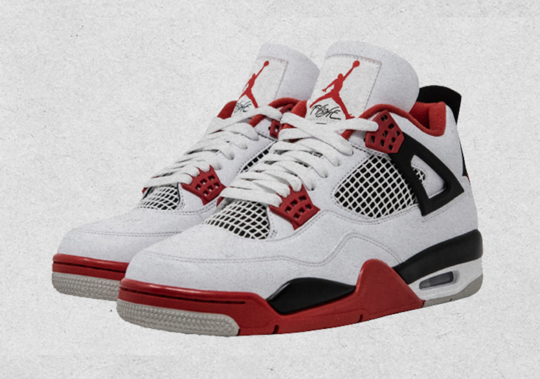 jordan 4 retro white fire red