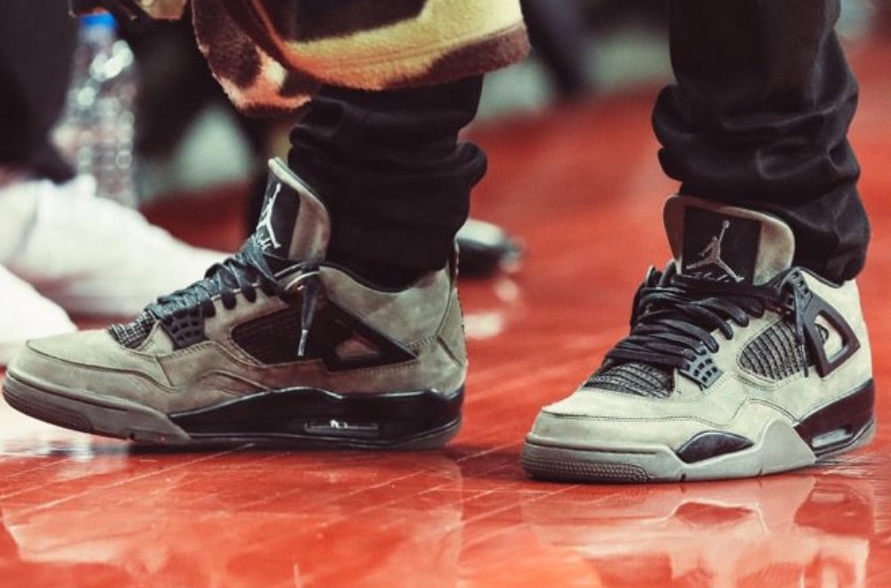 travis scott jordan 4 olive green