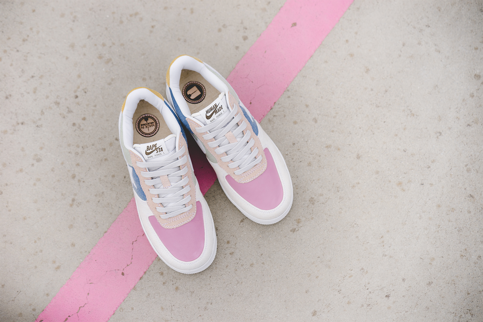 nike air human made bape force 1