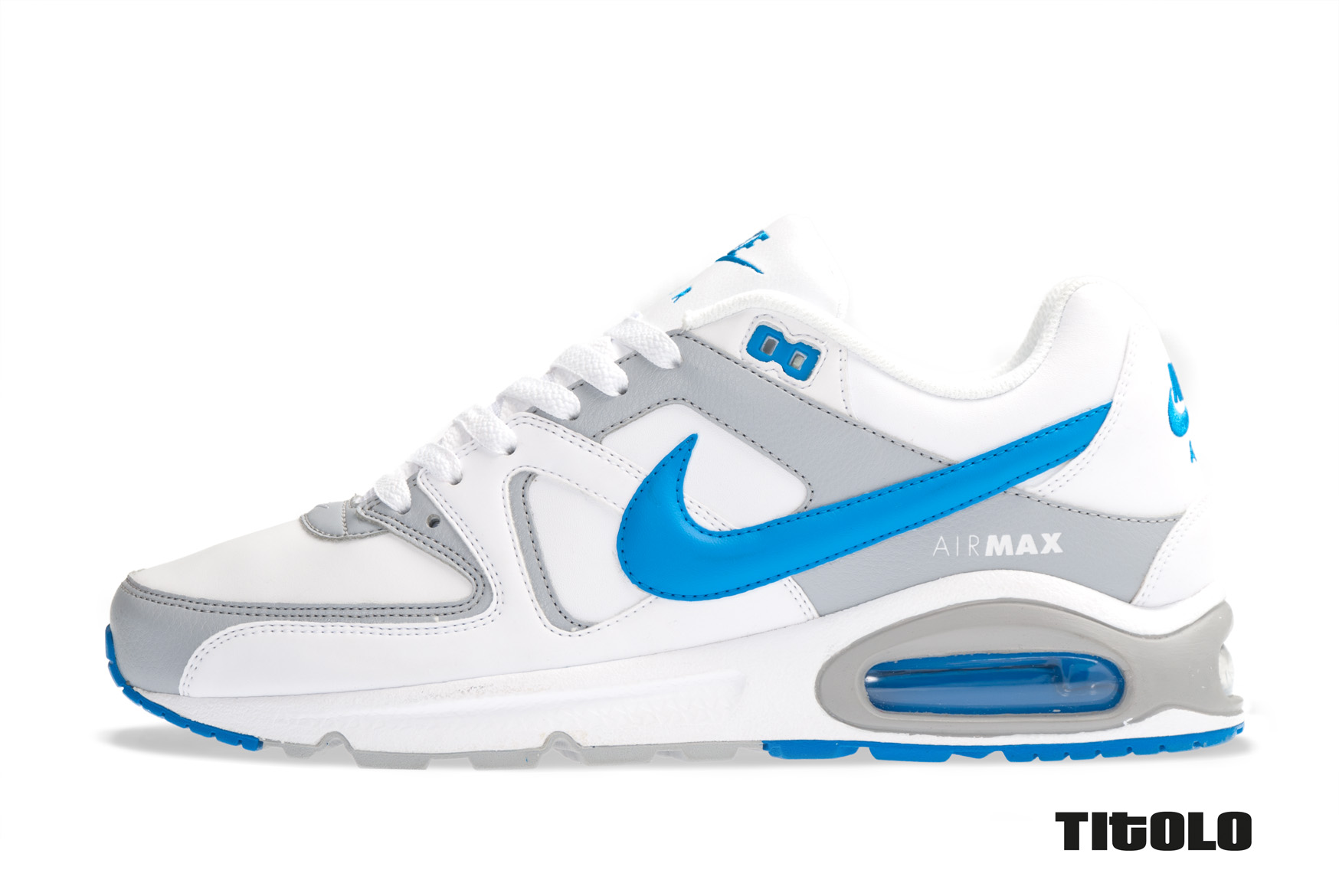 nike air max command leather blue silver