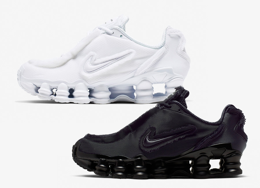 comme des garçons x nike shox tl