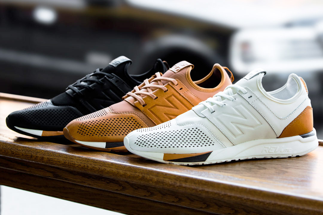 new balance men's 247 leather shoes