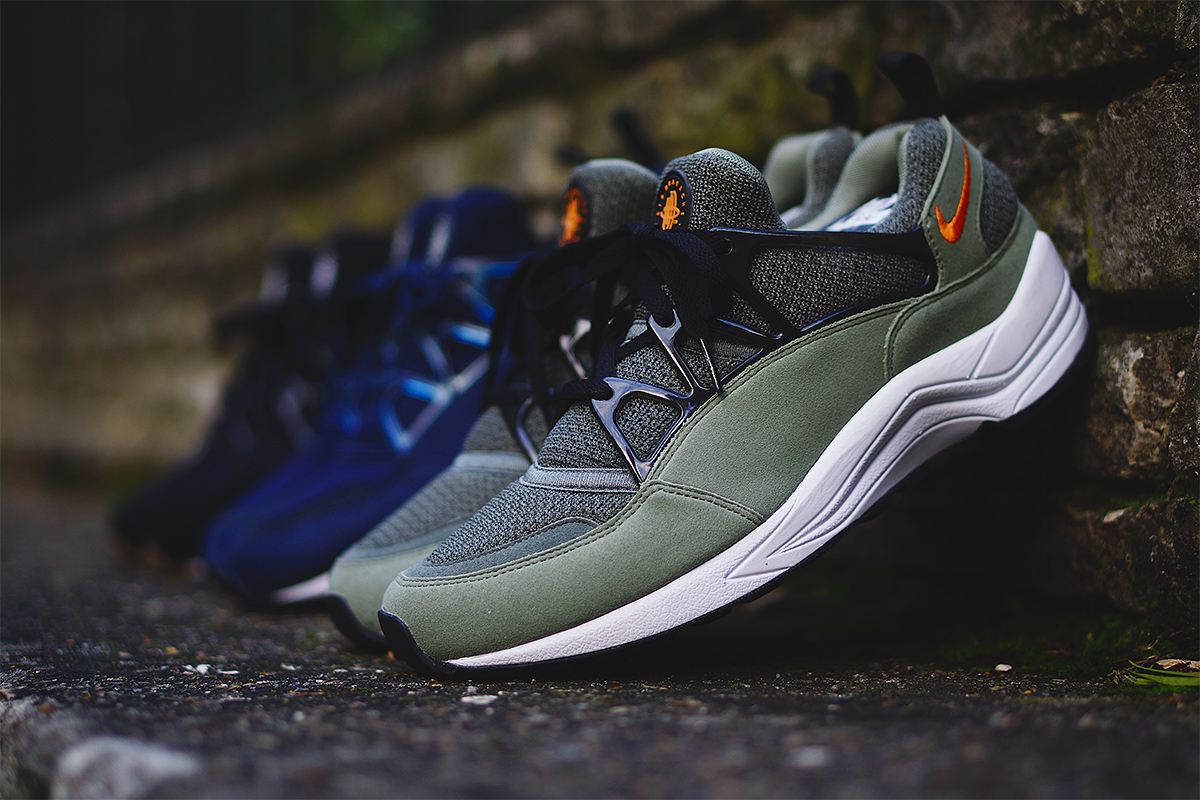 green and orange huaraches