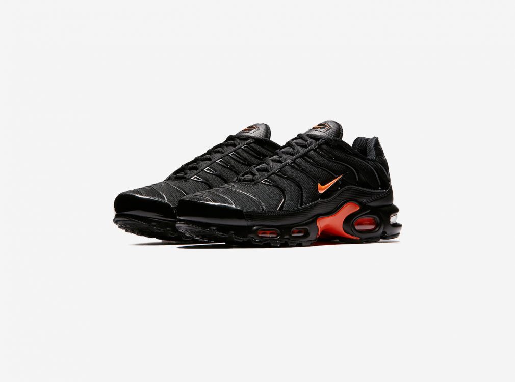 air max plus black silver orange