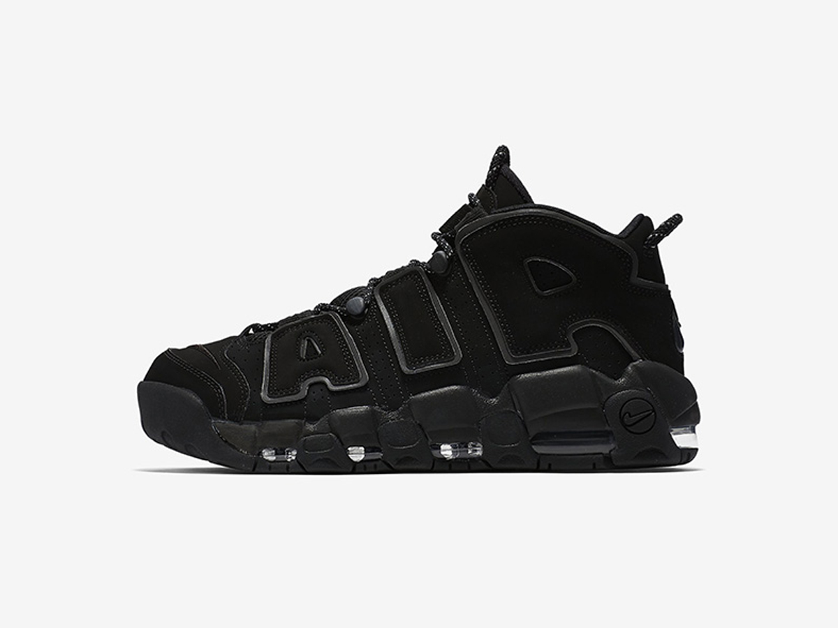 nike uptempo triple black