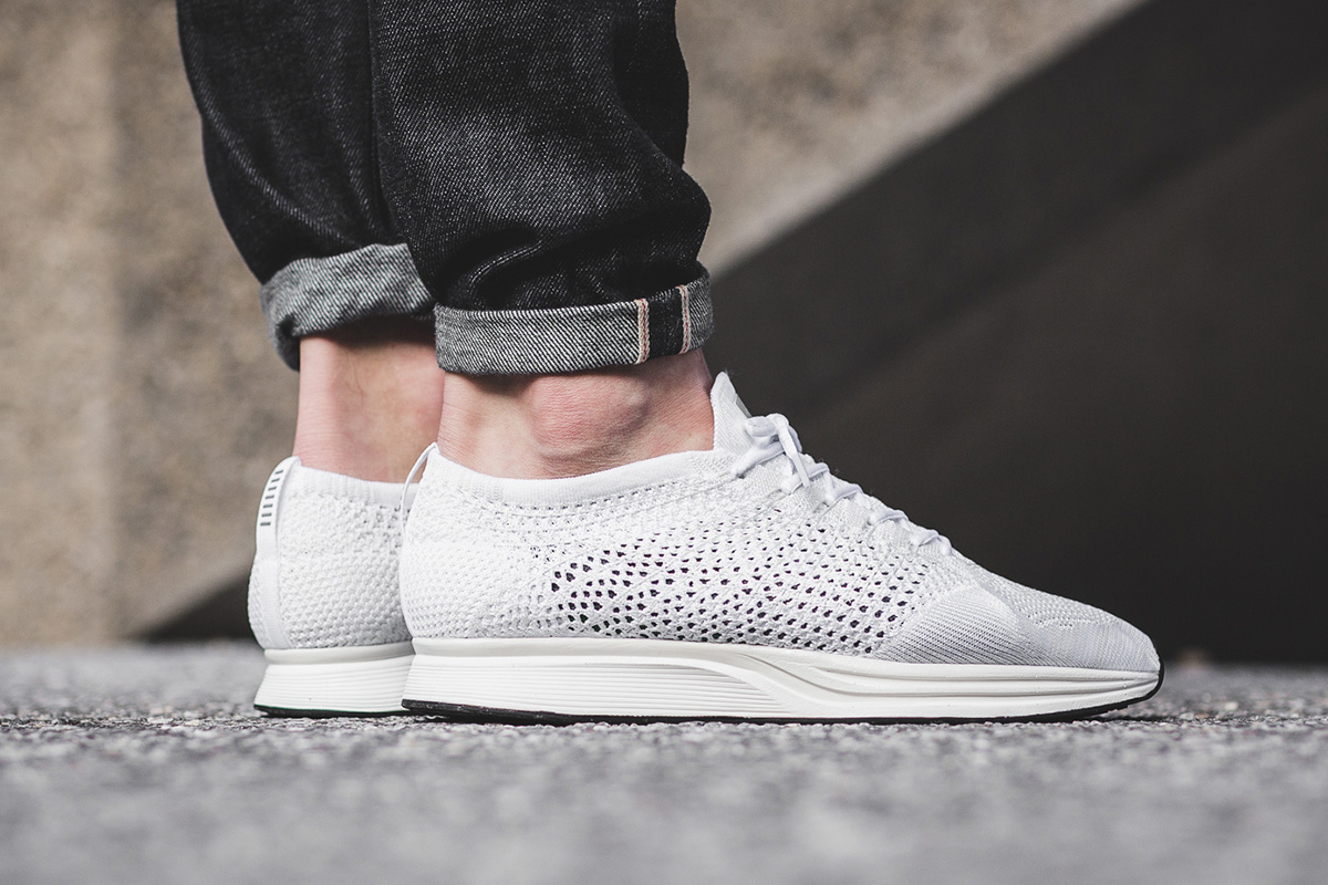 nike flyknit racer on feet